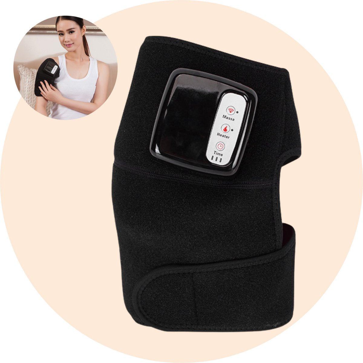 Massage - Kniebrace - met Infrarood Verwarming - Ook Voor Schouder en Elleboog - Knie Brace - Elleboog Brace - Schouderbrace - Elleboogbrace