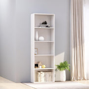 Boekenkast met 5 schappen 60x30x189 cm spaanplaat hoogglans wit