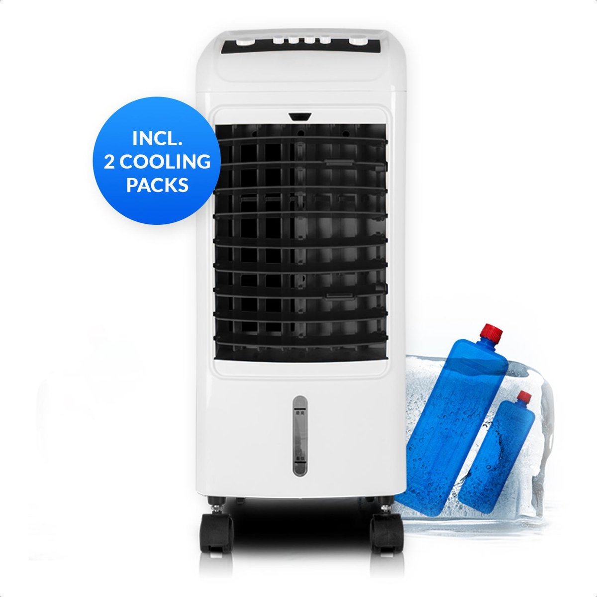 Buxibo Mobiele Aircooler + Coolingpack  - Luchtkoeler met Swing Functie  - Zonder Afvoerslang - 75W - Ventilator/Koeler/Aircooler