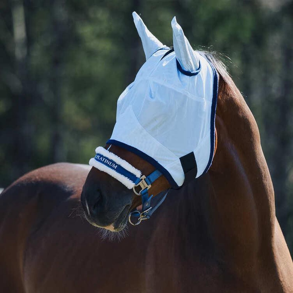 Horze Vliegenmasker  - Light Blue - l