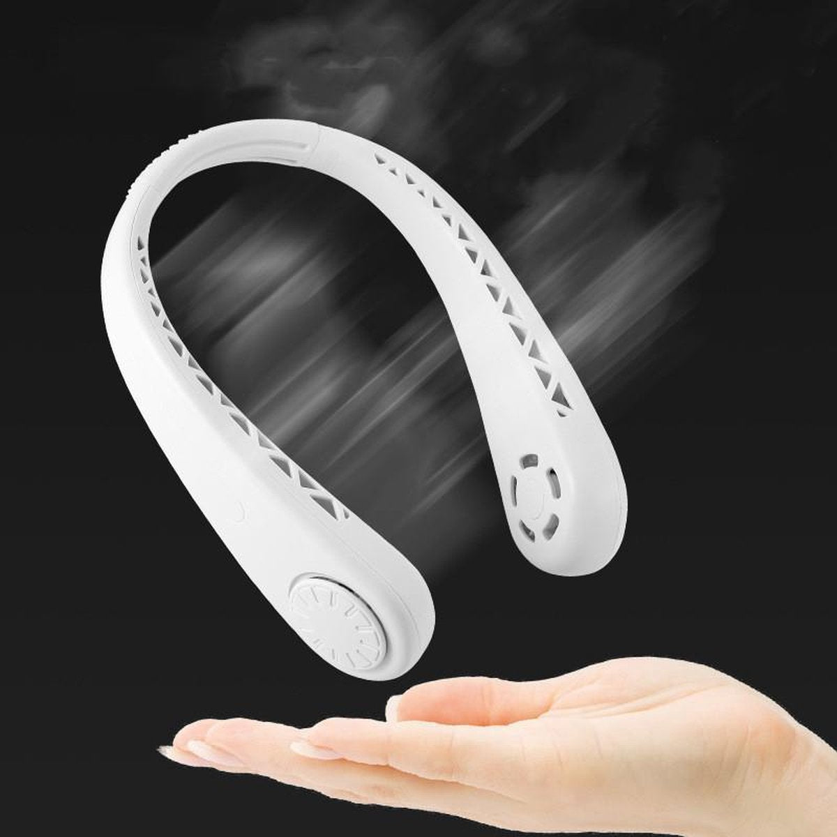 TDR - Draagbare nek ventilator - USB - Werkt tot wel 6 uur met volle batterij lading - Wit