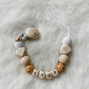 Babybeads - Speenkoord - Neutrale kleurtjes met Giraffeprint