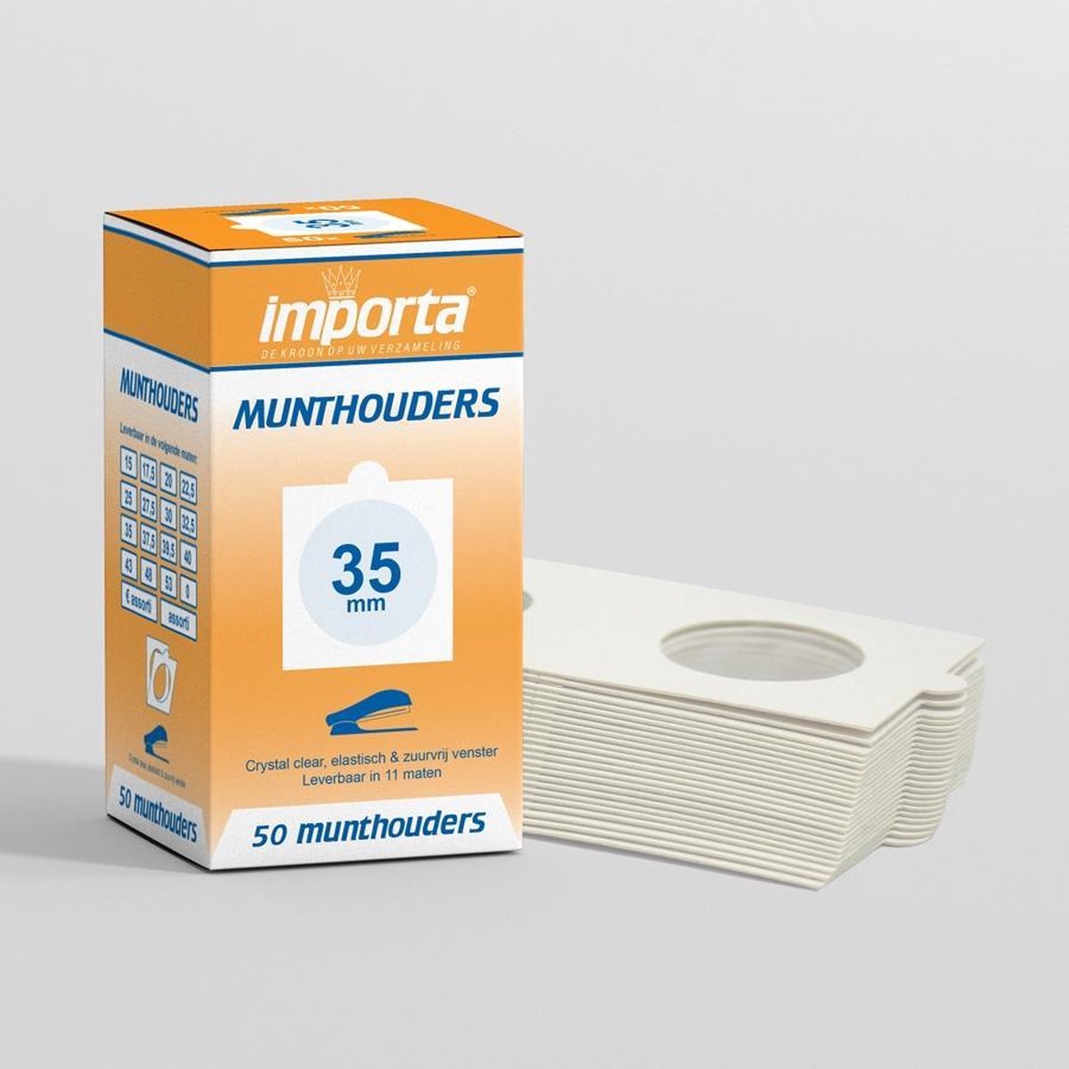 Importa Munthouders om te nieten 35mm - 50 stuks