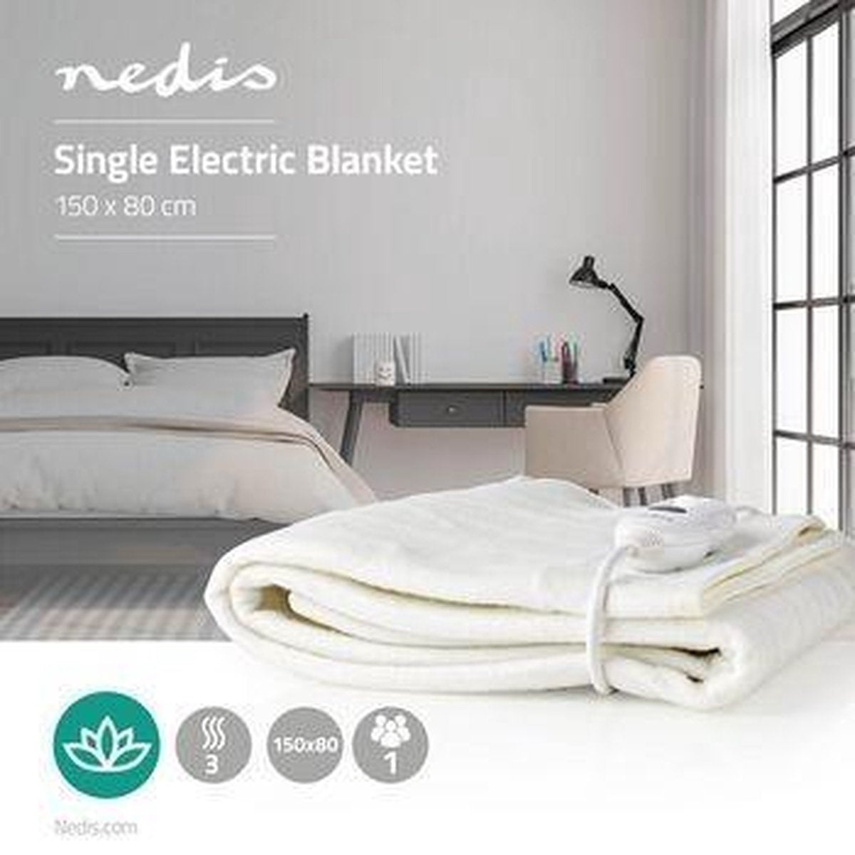 Electrische Deken | 80 x 150 cm | 3 Verwarmingsstanden | Indicatorlampje | Beveiliging tegen Oververhitting