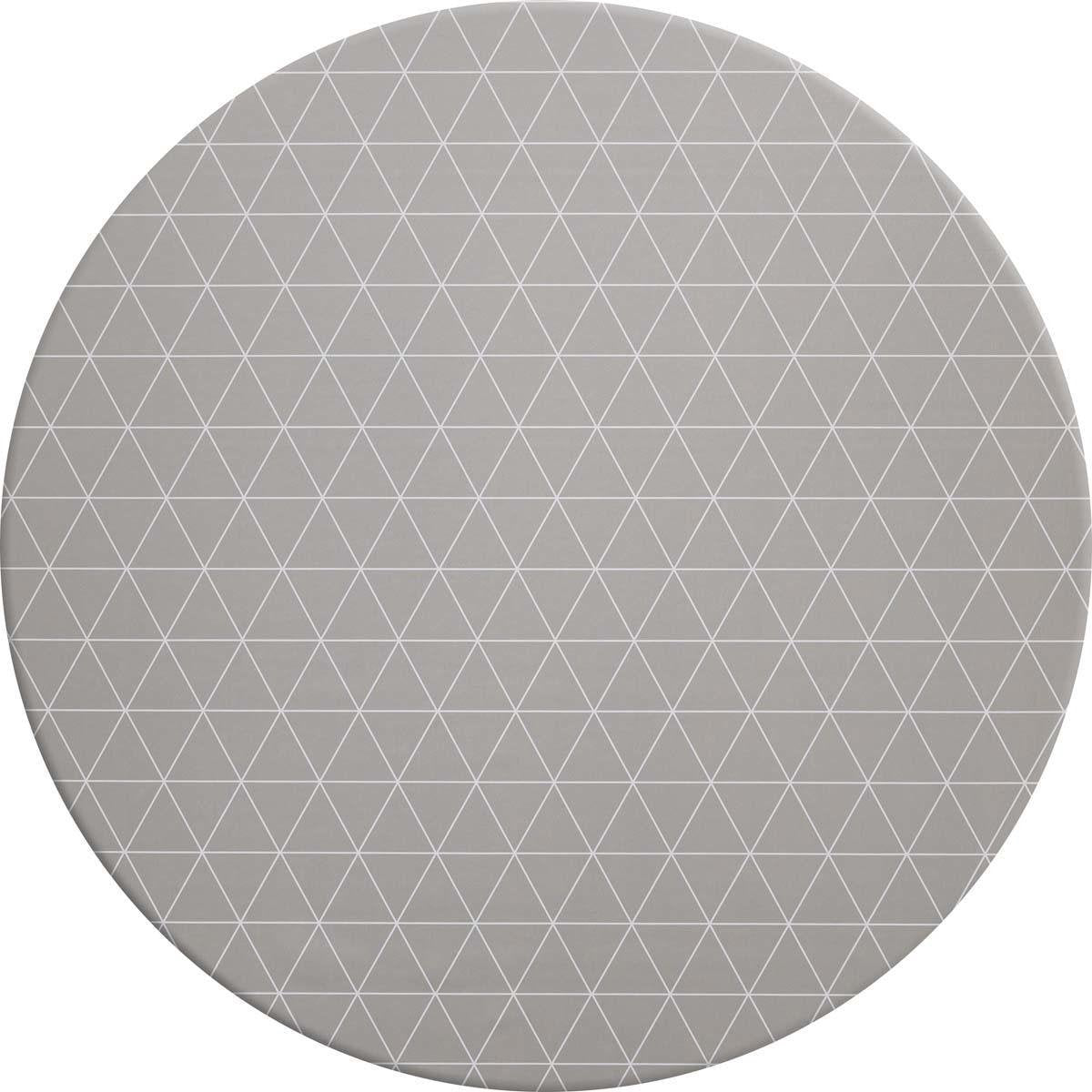 MixMamas Rond Tafelzeil - Ø 140 cm - Grafische print - grijs