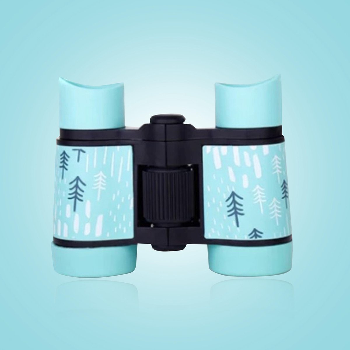 Kinderverrekijker met rubberen grip Blauw met koord