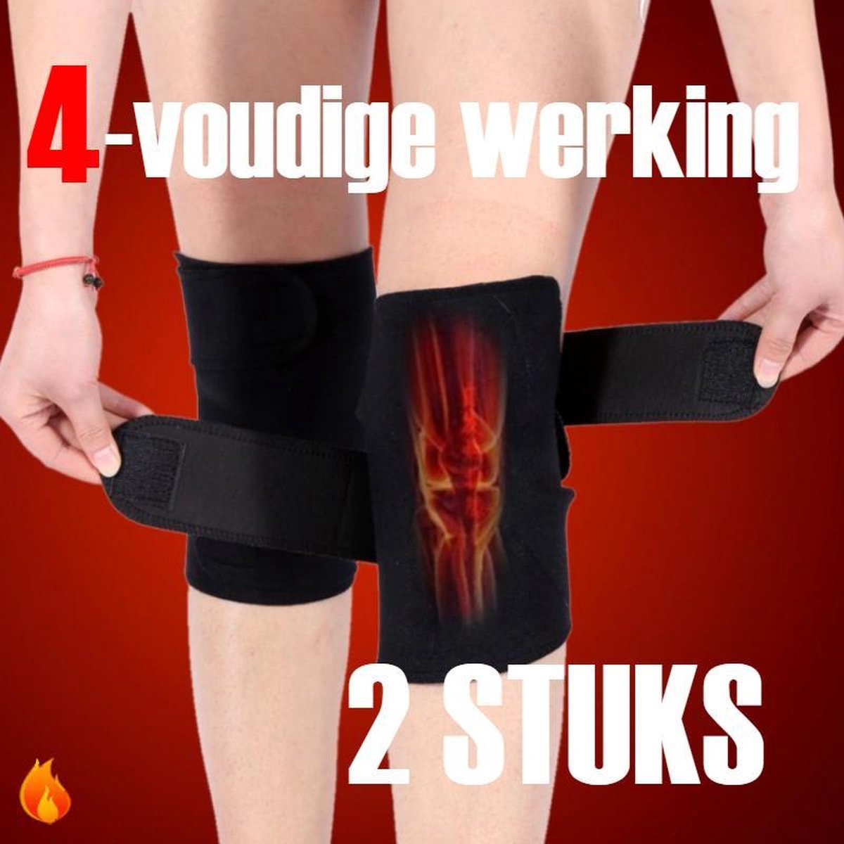 Orthopedisch Toermalijn Infrarood Massage Zelfwarmend - Magneet - Kniepijn - Knieklachten - Artritis - Pijn in Knie - 1 Paar