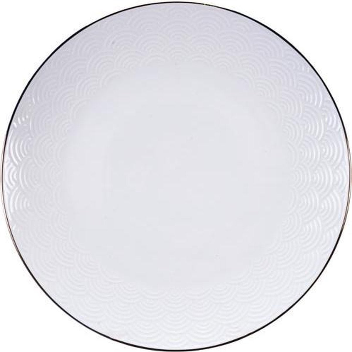 Tokyo Design Studio - Nippon White Gold Rim Cake Plate 15cm Wave