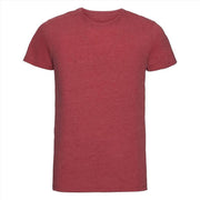 Basic ronde hals t-shirt vintage washed rood voor heren maat S
