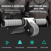 TDR - Anti-slip Abdominale Wheel Huishouden Multifunctionele buikspier Wheel Folding buikspier Wheel Double-wiellager Roller White Stevige en veilige gripzwart