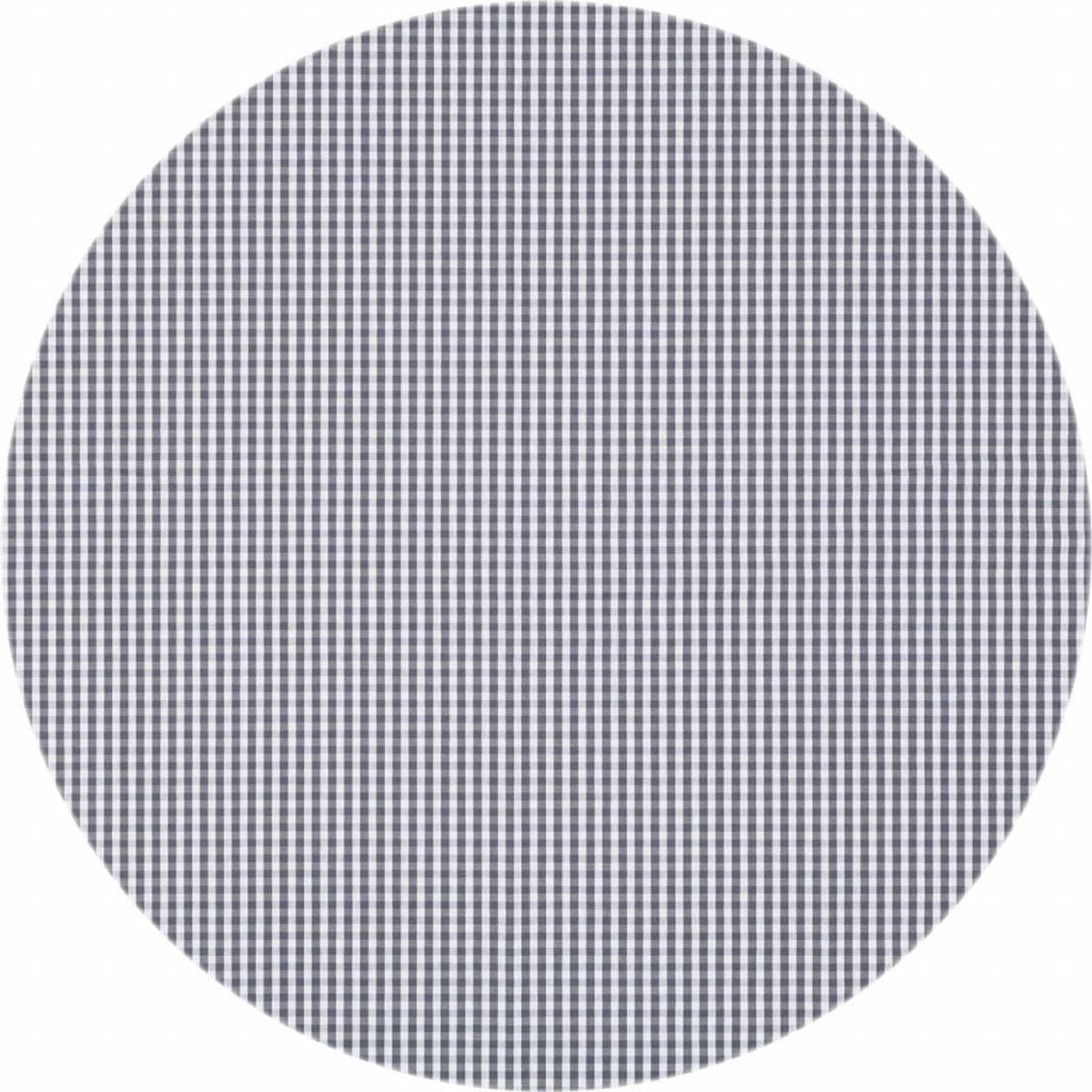MixMamas Rond Tafelkleed Gecoat - Ø 160 cm - Ruitje - Grijs