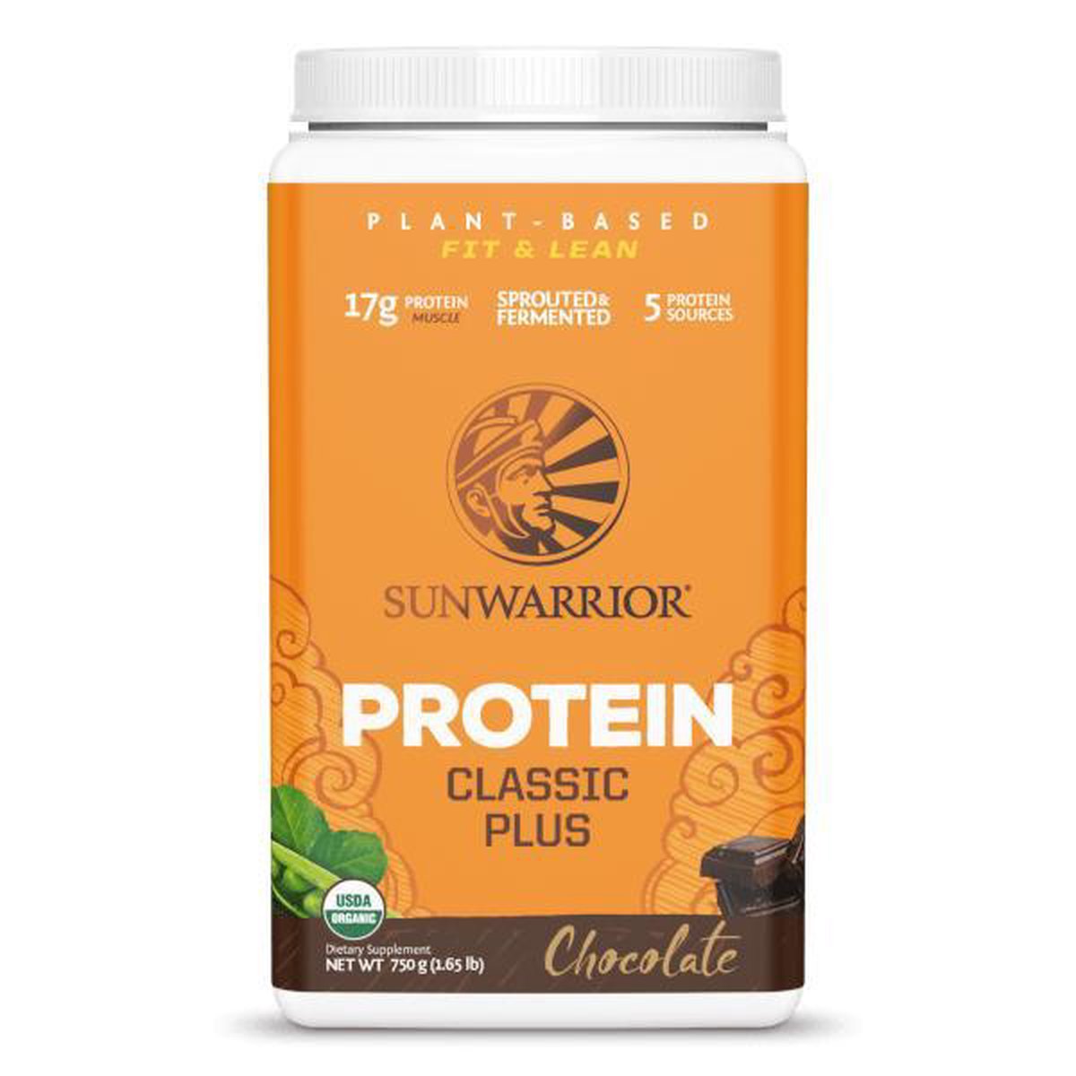 Sunwarrior Proteïne Classic Plus - Chocolade - 750 gram