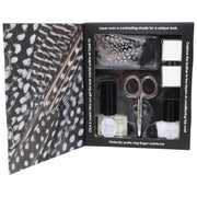 Ciate Feathered Manicure What A Hoot Geschenkset 13.5ml Schnelltrockenlack Speed Coat Pro 014 + 5ml Mini Nagellack - Snow Virgin 001 + Schere + Nagelfeile Block + Federn
