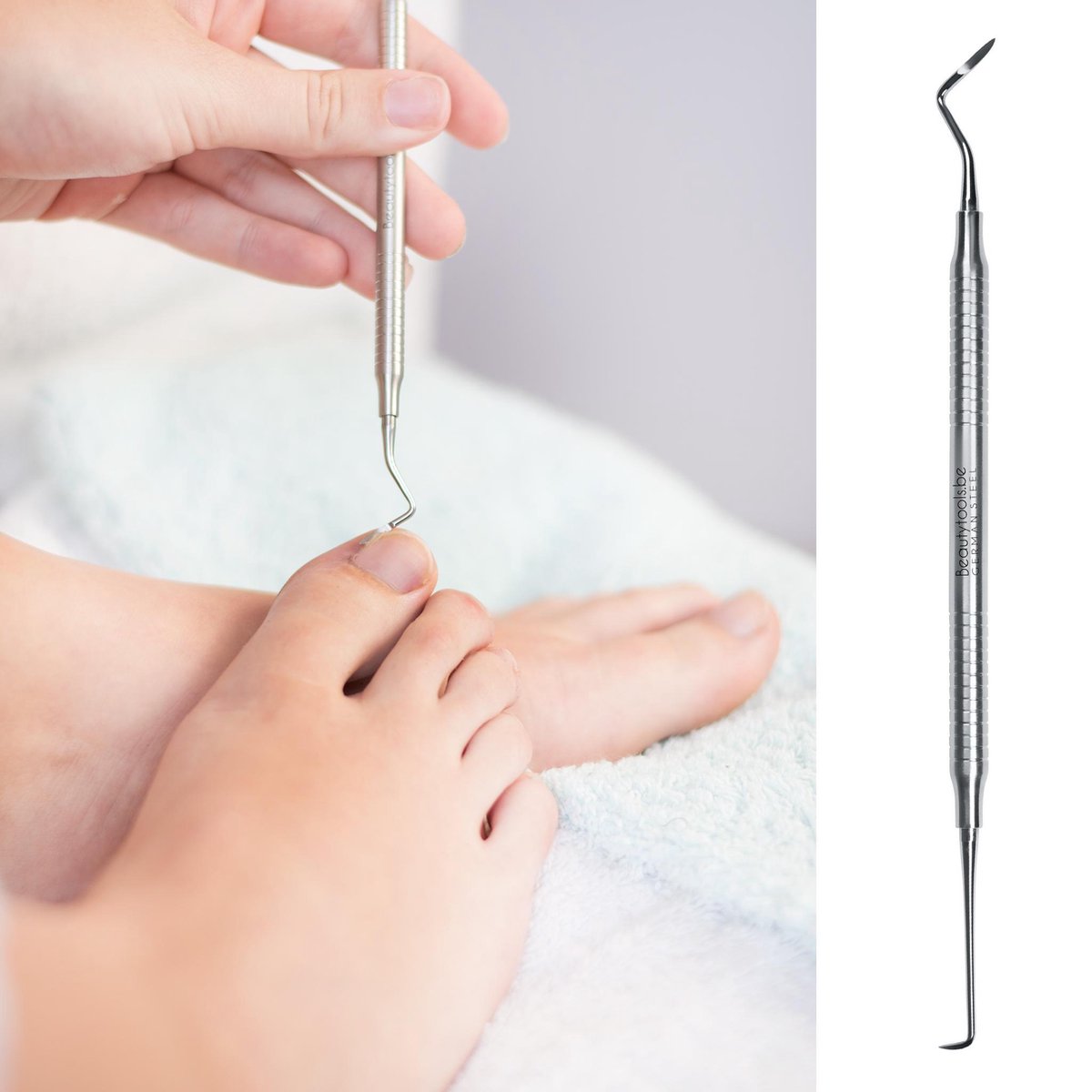 Beautytools Excavator/Nagellifter Ingegroeide Nagels (Scherp) - 1 mm bek / Scherpe bek  (lengte 15 cm) - (NL-2007)