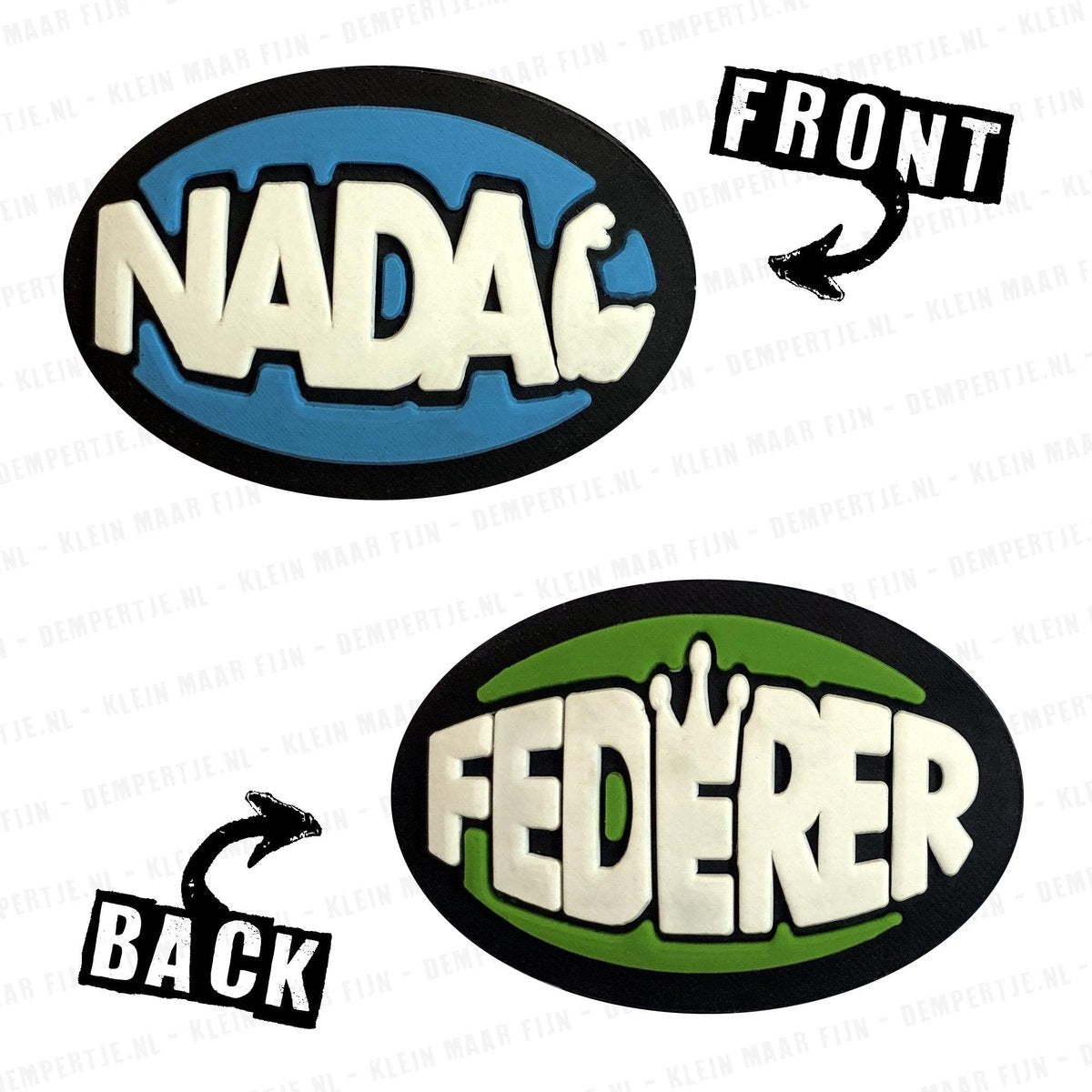 Dempertje.nl - Tennisdemper 1 stuk - Tosdemper - Rafa/Roger - #079
