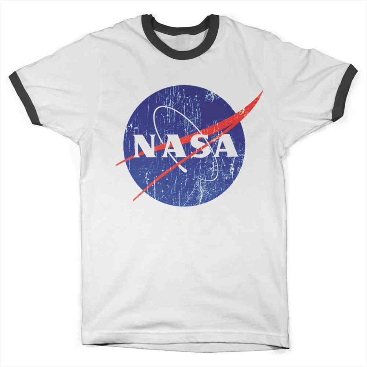 NASA Heren Tshirt -XL- Washed Insignia Wit