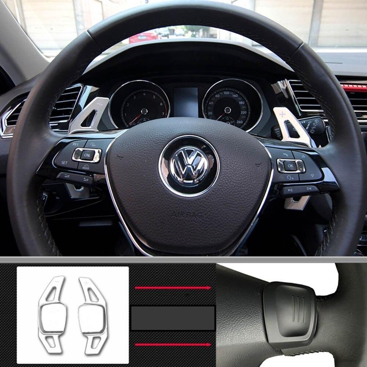 Aluminium DSG Flippers Schakel Paddles Stuurwiel Stuur Geschikt Voor Golf 7 Tsi Tdi Variant R Line Extentions
