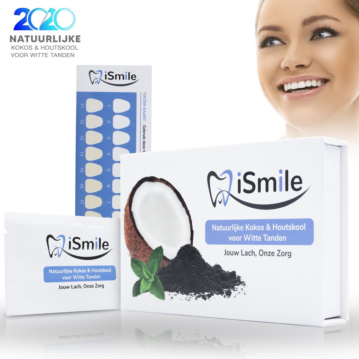 iSmile®  Whitening Strips - Tandenbleken - Zonder Peroxide -  Charcoal Teeth Whitening - Natuurlijk Witte Tanden