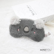 MINIIYOU® Zacht grijs koala beer kinder slaapmasker | reismasker kind | slaapmasker kind meisjes | vanaf 5 jaar | Reizen | Pluche Polyester | kinderen accessoires | Goede nachtrust
