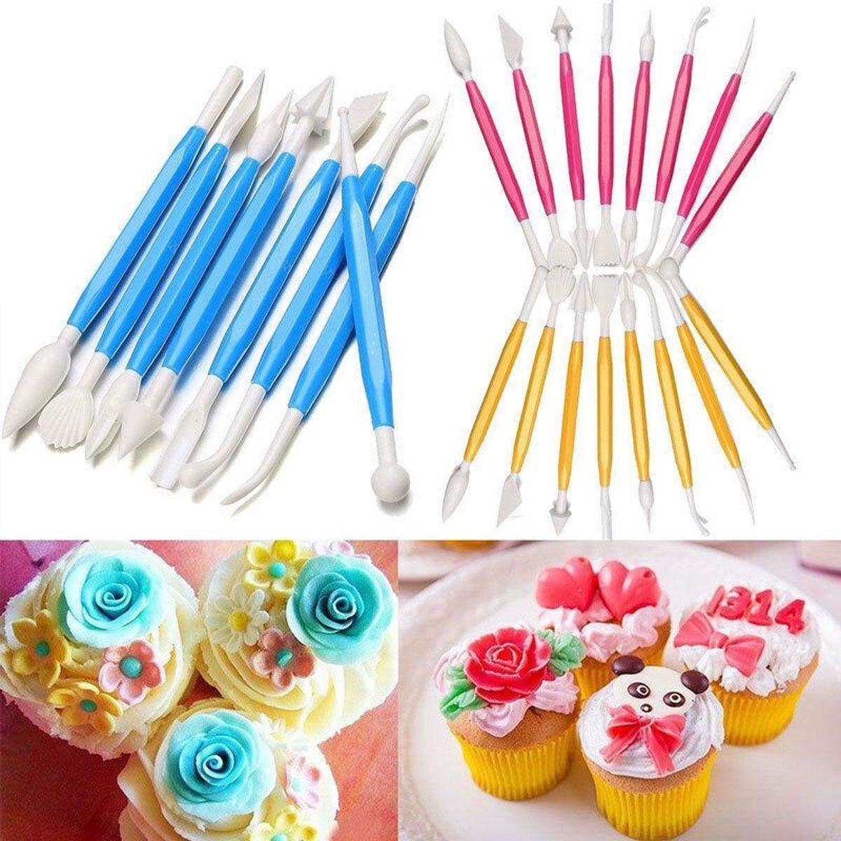 Modelling Tools Set - Blauw - Fondant Decoratie Pennen - Garneergerei - voor marsepein