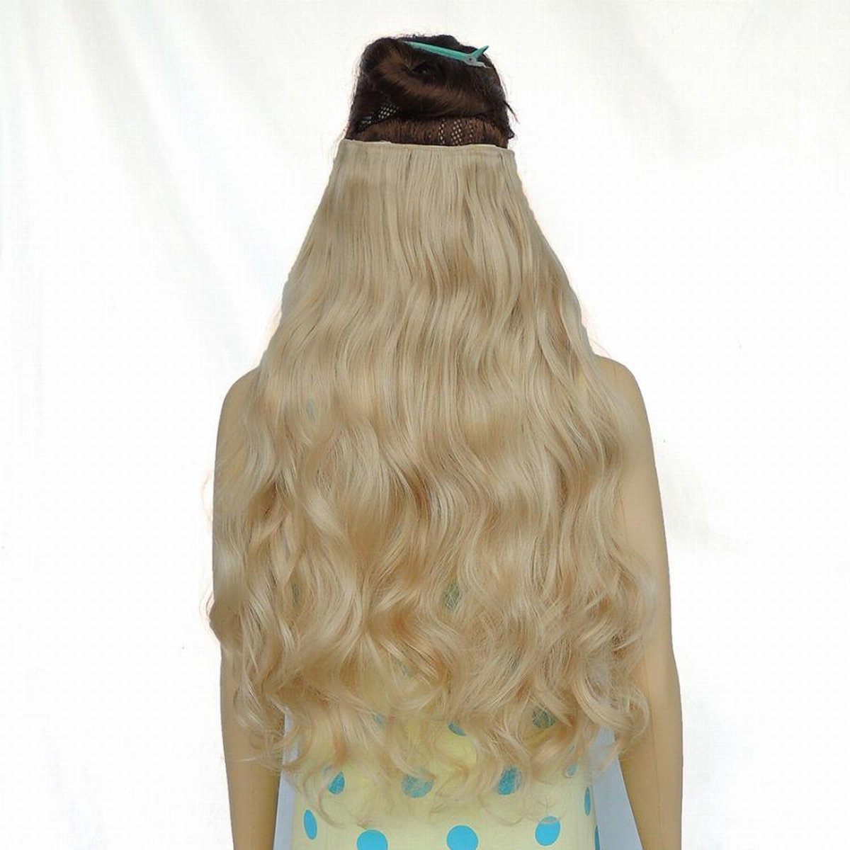 Clip In Hair Extensions lichtblond 100%remy hair 60cm 120gram 1delig