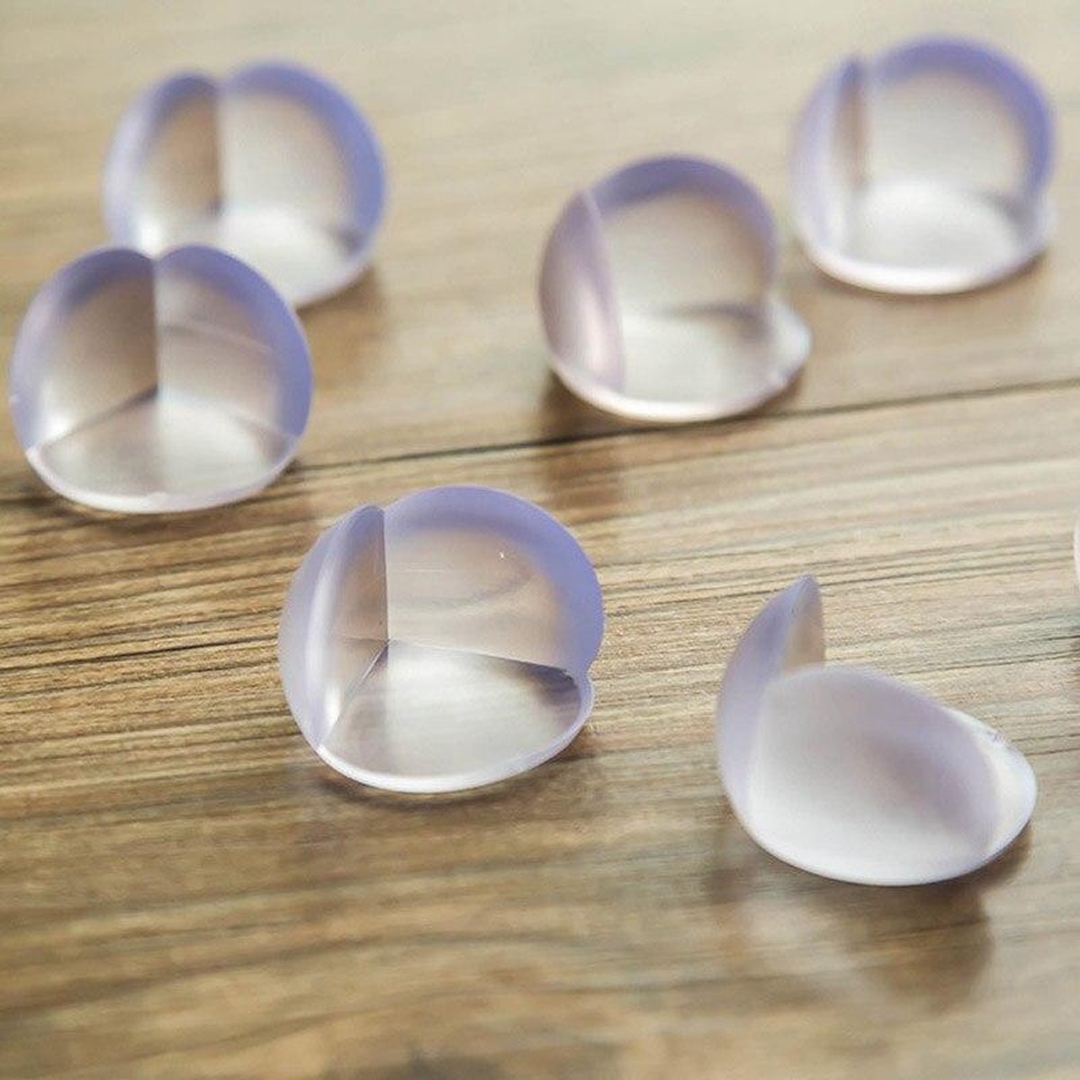 4 ronde siliconen hoekbeschermers voor baby's en kleine kinderen - Voor hoeken van tafels