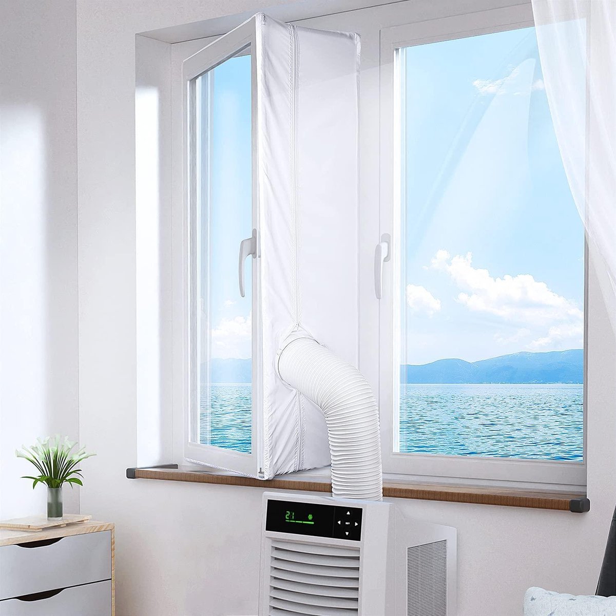 HS Raamafdichtingskit Mobiele Airco - 400 cm - anti muggen en insecten