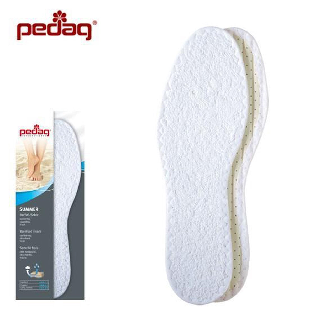 Pedag Summer  Inlegzolen - Maat 38 - wit/beige