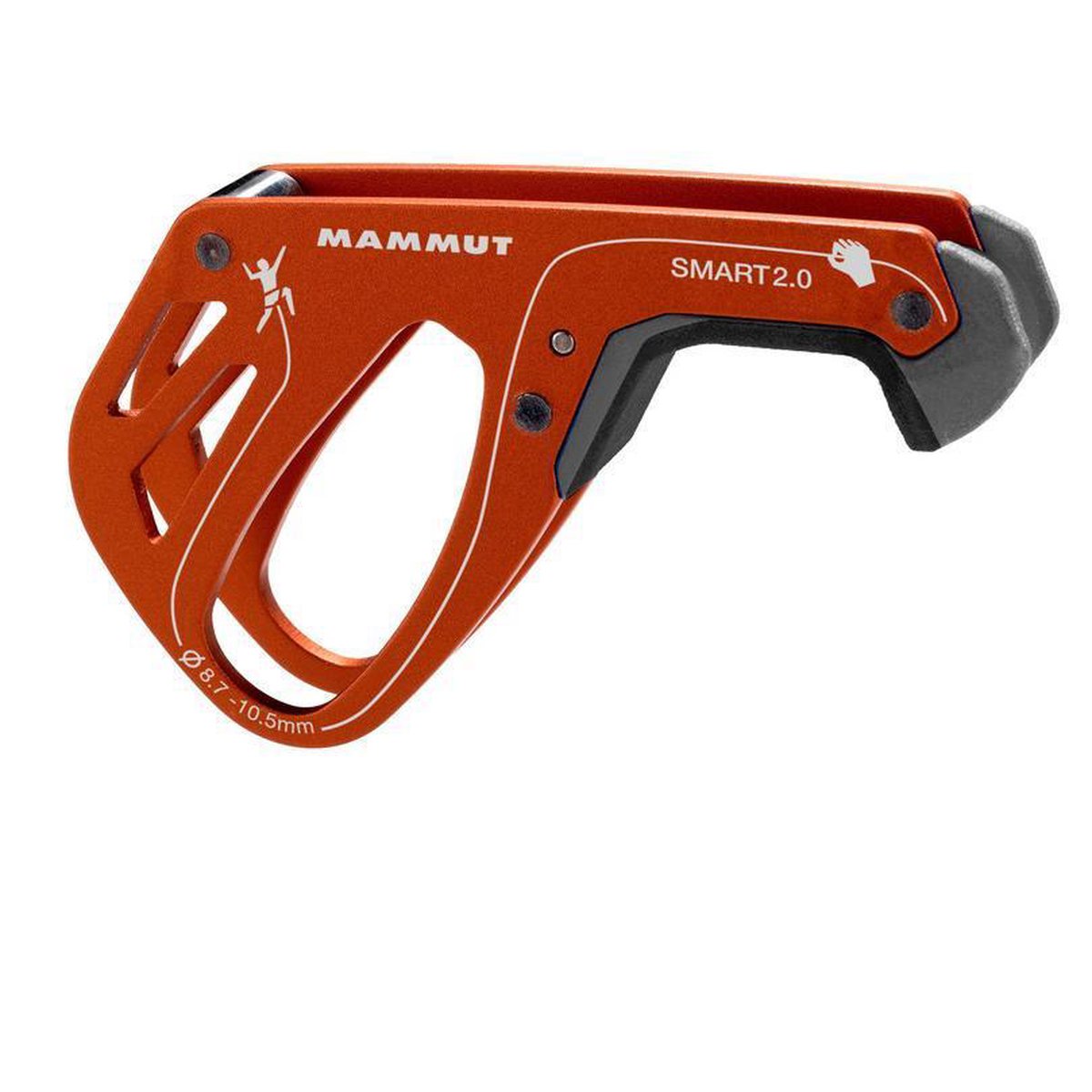 Mammut Smart 2.0 semi-automatisch zekerapparaat voor enkeltouw Oranje