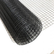 Volieregaas 12 x 12mm 1.2mm 100cm 20m Zwart gepoedercoat RVS