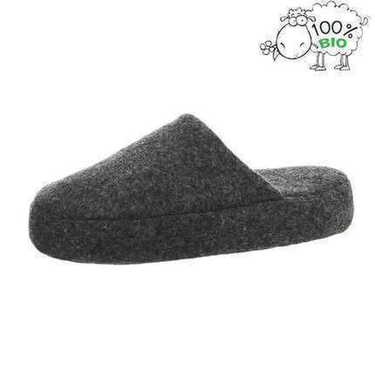 Pantoffels 100% lamswol maat 39 | Donkergrijs | Sloffen | Heerlijk warm!