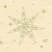 Duni Servetten Star Stories 3-laags 24 X 24 Cm Crème 20 Stuks