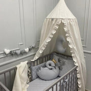 Dolly Klamboe Linnen Roomwit - Baby Klamboe - Klamboes - Klamboe Kinderkamer - Klamboe 1 persoons - Klamboe Tent