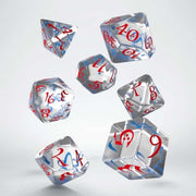 Classic RPG Dice Set translucent & red