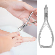 BeautyTools INOX Nagelknipper/Nageltang Met Spitse Bek Voor Nagelhoekjes - Hoektang (Voor Ingegroeide Teennagels) Uitgestoken snijvlak - 14 mm Rechte Bek (NN-1833)