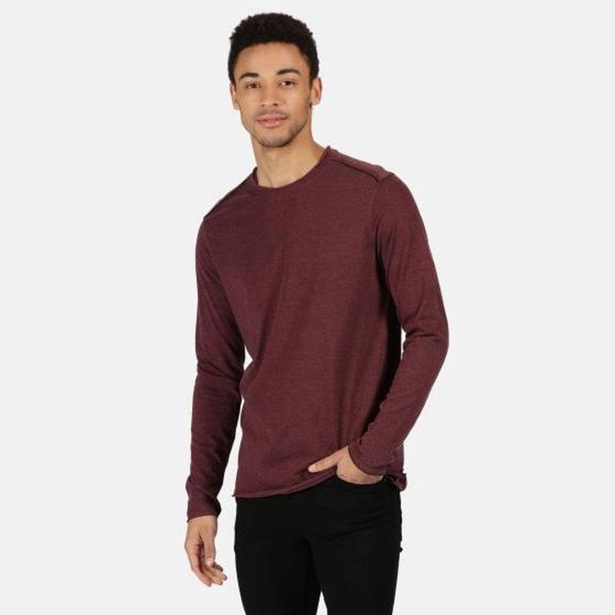 Karter II Coolweave Lichtgewichte t-shirt met lange mouwen van Regatta voor Heren van biologisch katoen