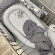 Dolly Babynestje Gestept Grijs