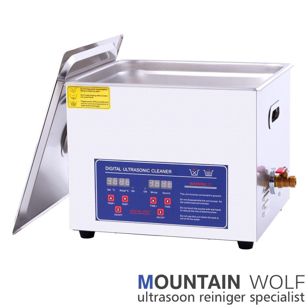 Ultrasoon reiniger 15 Liter - 15L (Ultrasoonbad - Reinigingsbad - Reinigingsbak - Ultrasone Reinigingsmachine - Carburateur Ultrasoonbak - beste Ultrasonic Cleaner - groot Reinigings bad - grote bak - injectoren trilbad apparaat)