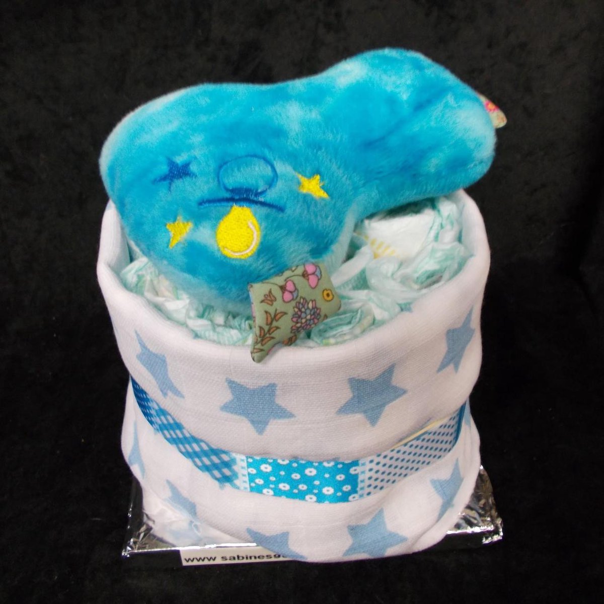 pampertaart / luiertaart Eendje blauw tut