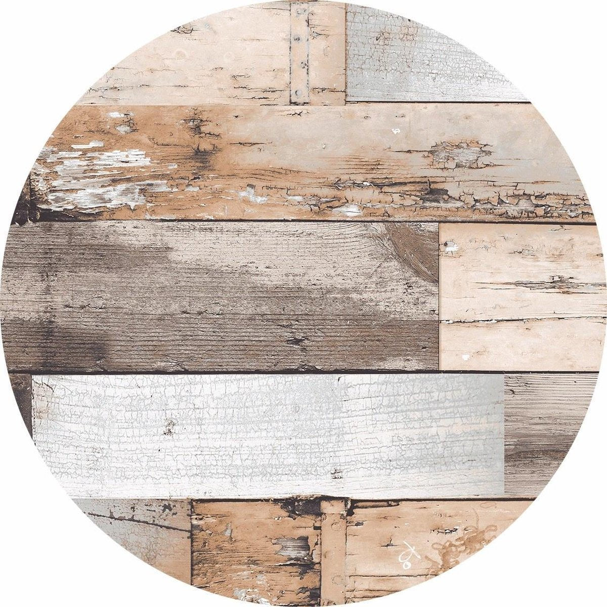 Wicotex Rond Tafelzeil - 160cm - Hout Bruin