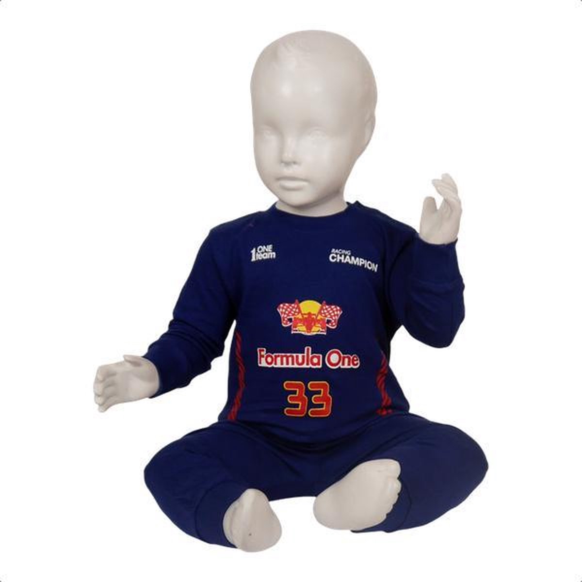 Fun2Wear Formula One (Formule 1) baby/kleuter/kinder/tienerpyjama (Formule 1) baby/kleuter/kinder/tienerpyjama - Blauw - Maat 92
