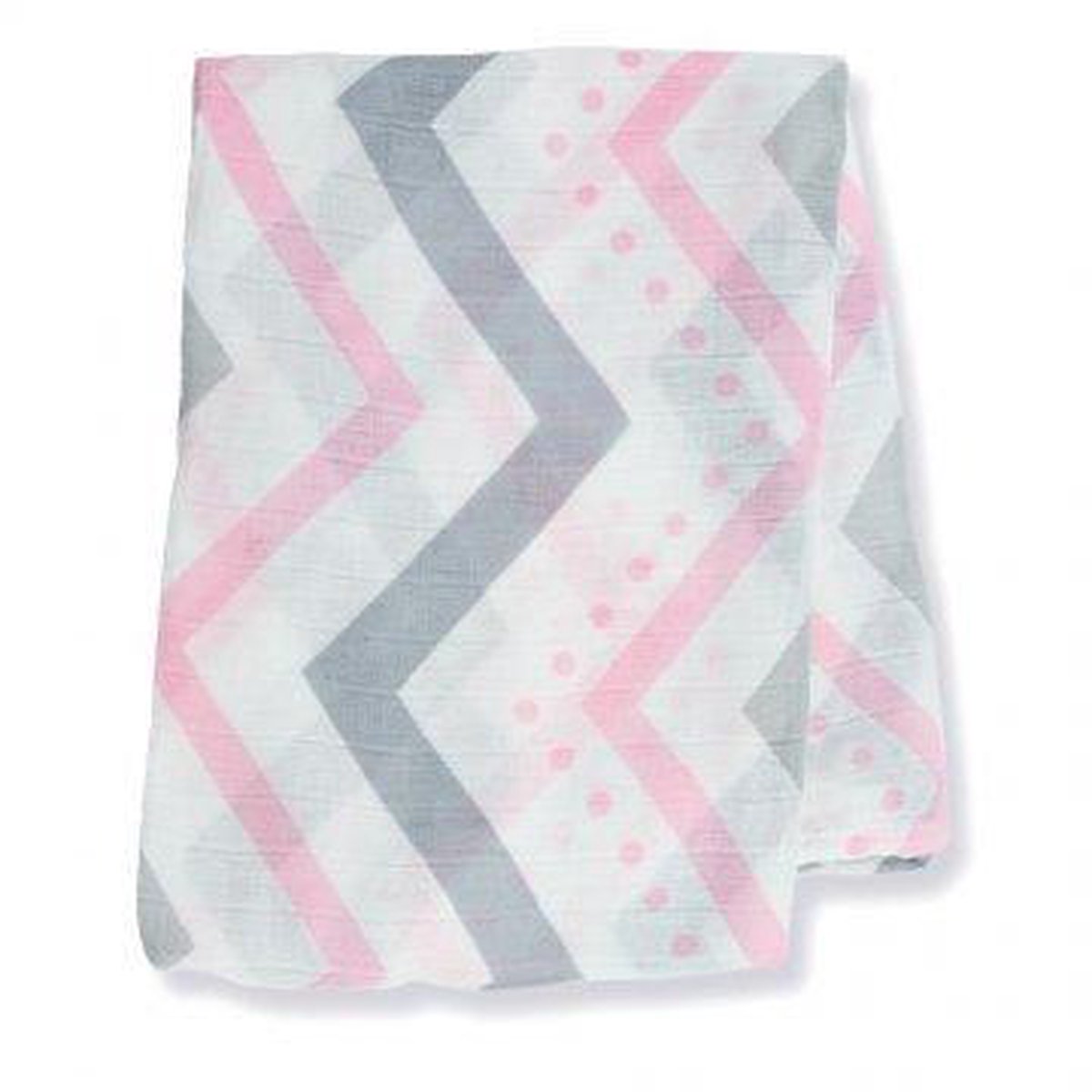 Lulujo swaddle 70% bamboo/30% katoen 120x120 cm - Pink Chevron