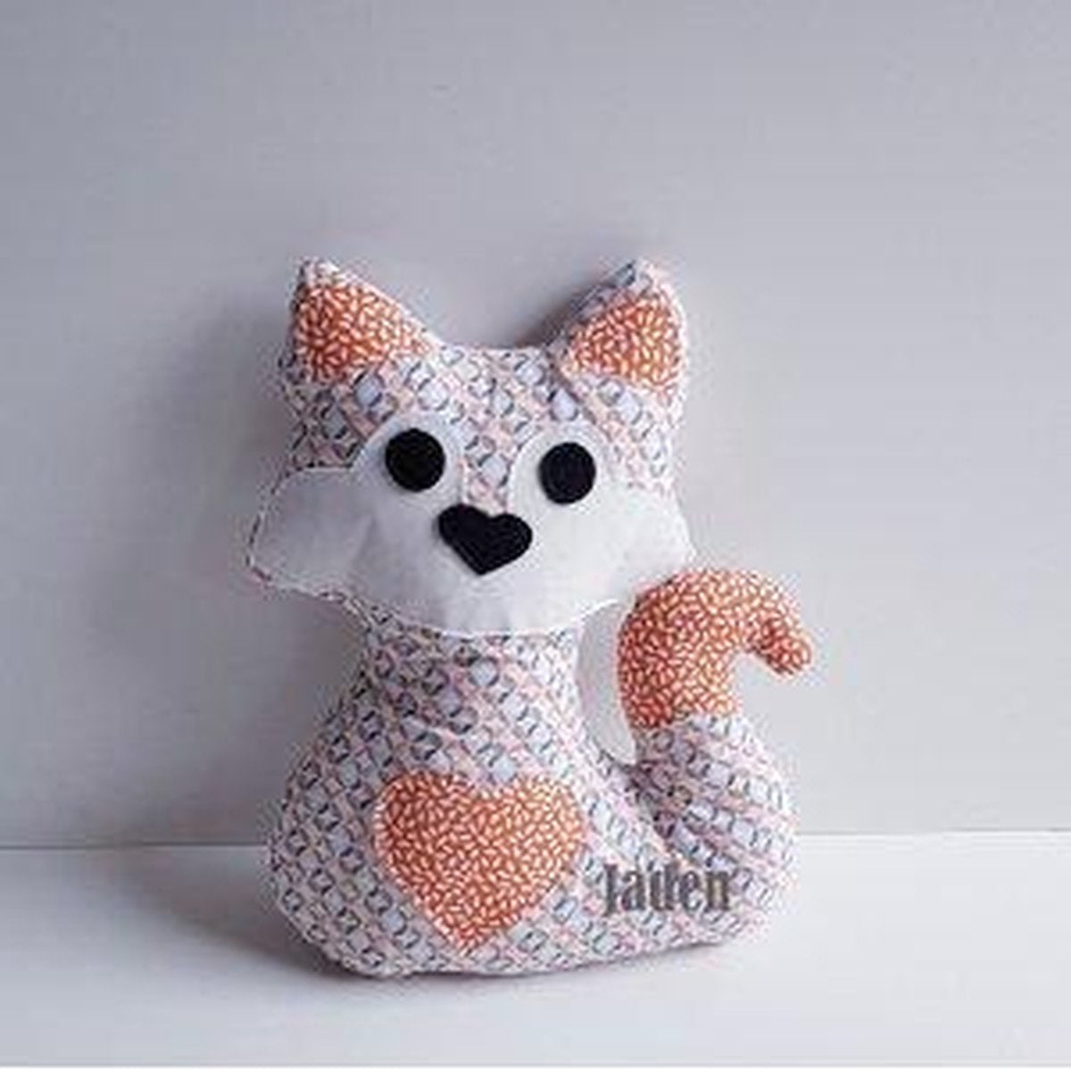 Knuffel vosje Retro met naam