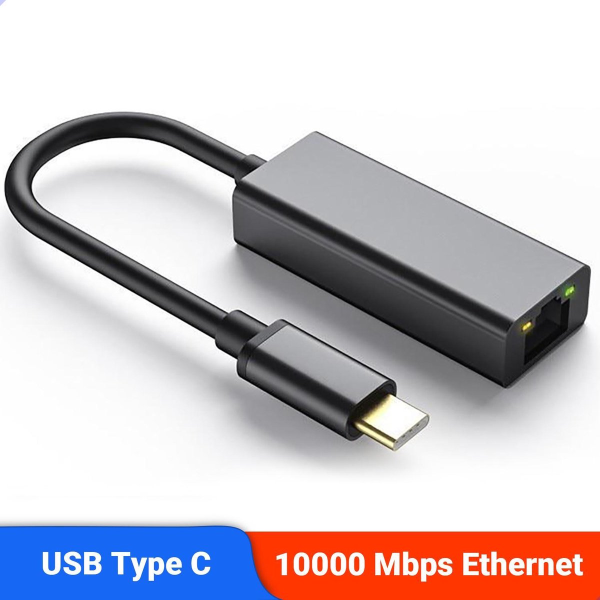 USB-C 3.1 naar RJ45 Ethernet - Internet Adapter - 10/100/1000 - Converter - Hoge Snelheid - Geschikt Voor - Macbook - Samsung - Chromebook en meer
