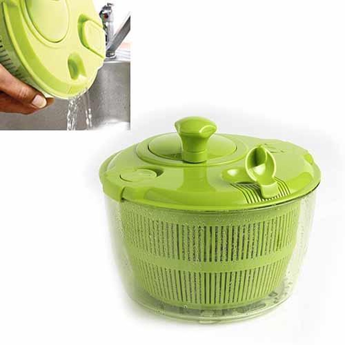Mastrad Slacentrifuge - Groot - 4.7 l - 28 cm- Groen