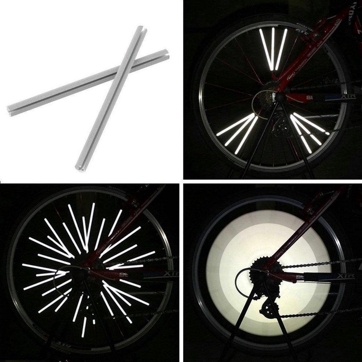 Fietsreflector / Reflector / Reflectoren Spaak Fiets / Spaakreflectoren - 12 Stuks - Wit
