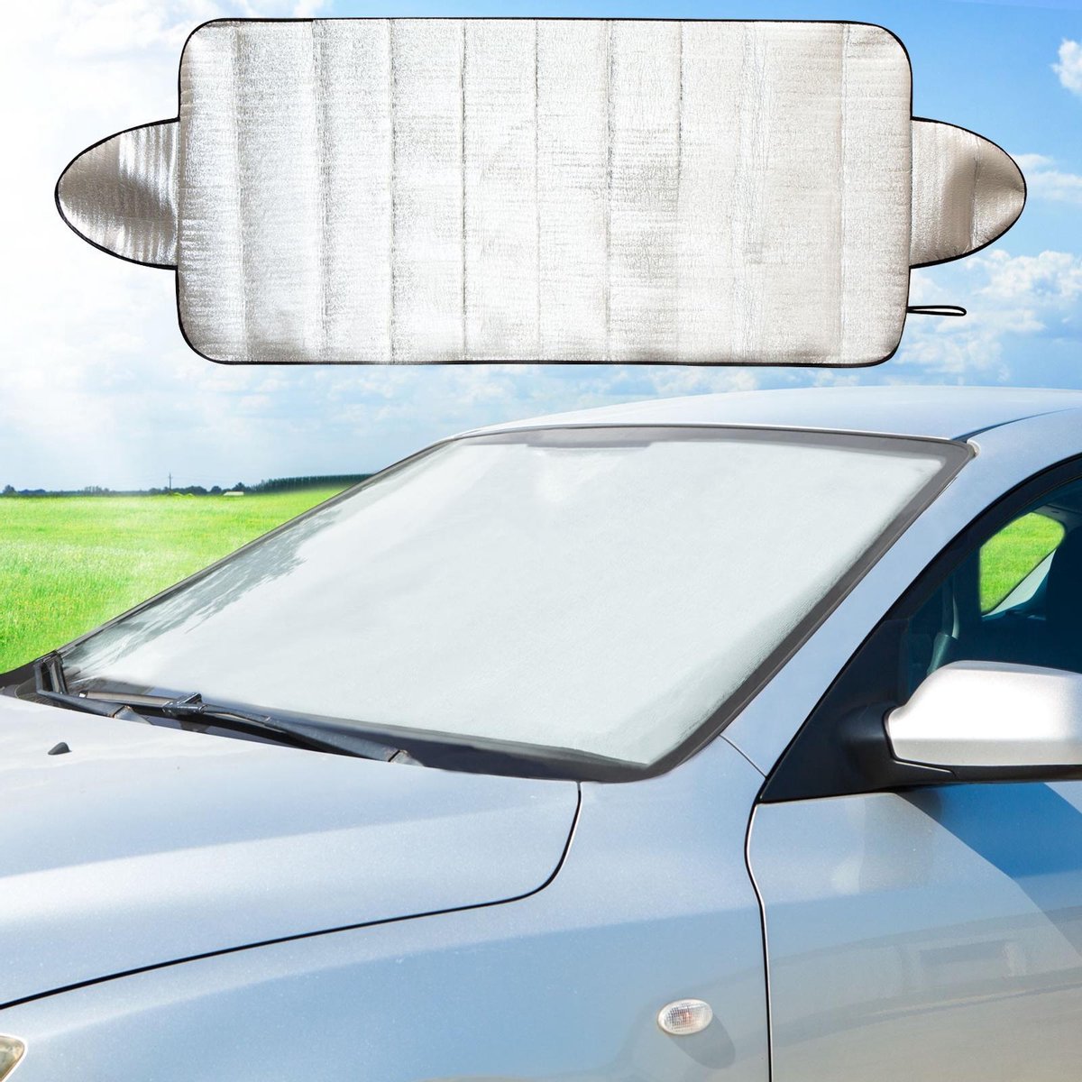 MNC - Antivries Deken Auto XL - 200x70 CM - 4 Seizoenen - Voorruithoes - Anti Warmte Autoruit Scherm