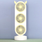 Studentenslaapzaal Office Desktop Mini driekoppige ventilator (geel)