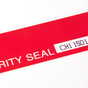 Veiligheidslabel 48 x 150 mm Total Transfer rood - 333 label per rol