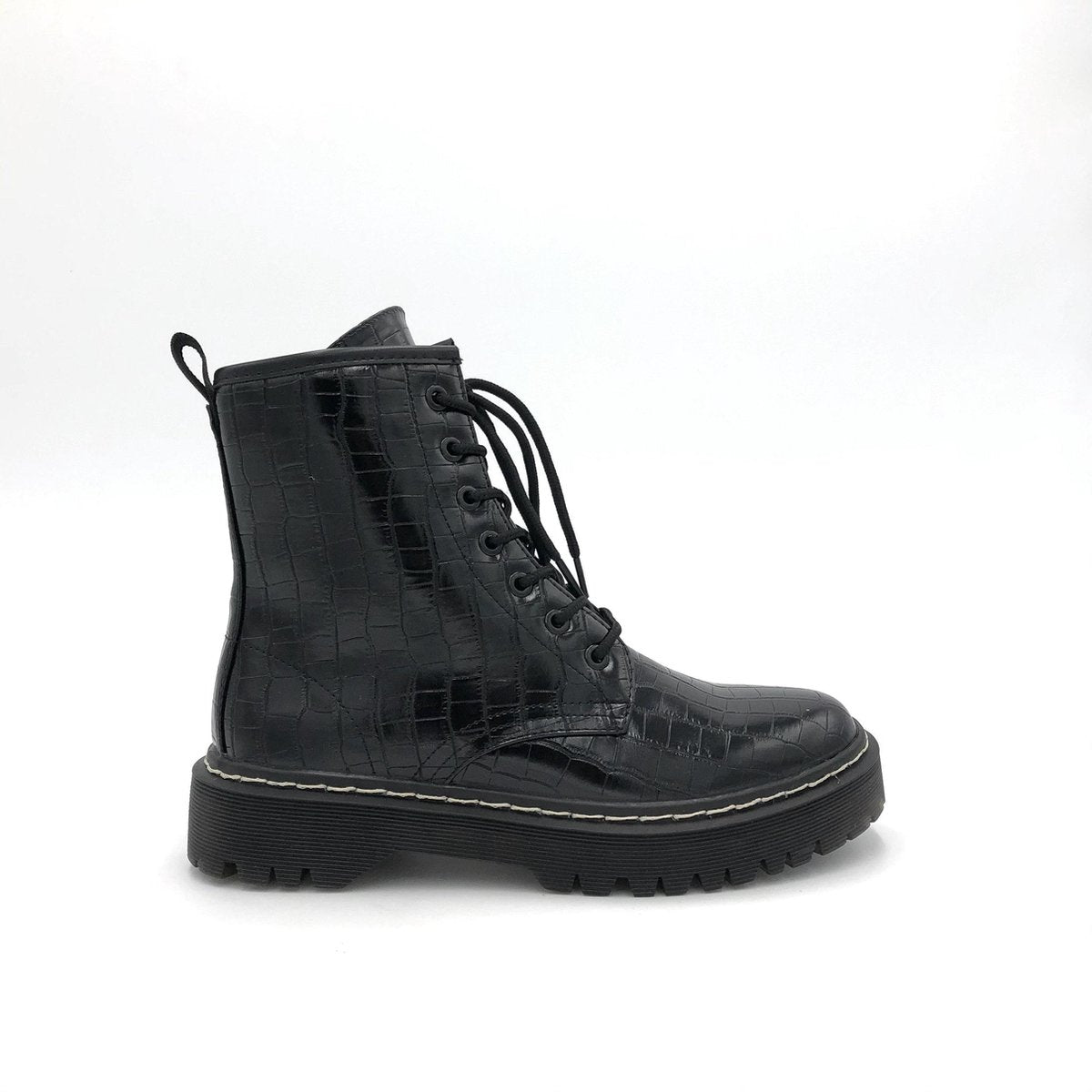 BOOTS CROCO 50BLACK - Maat 38 - Enkellaars - Zwart